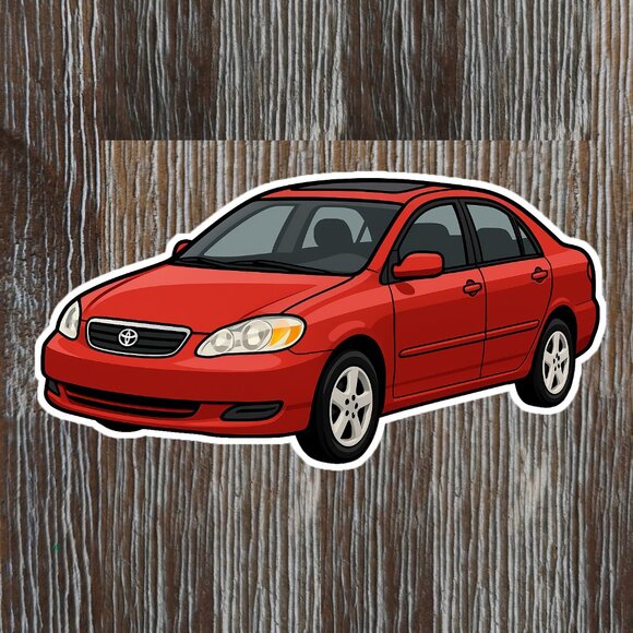 TOYOTA COROLLA 9th generation 2003-2008 Vinyl Sticker - Picture 1 of 1